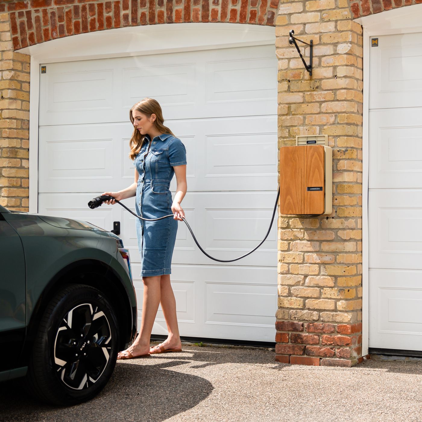 Illustrative home electric-vehicle charging setup
